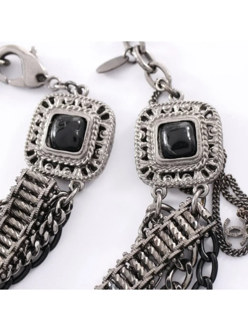 Chanel Necklace CC Logo 10 Rows Stainless Steel